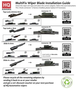 HQ AUTOMOTIVE Windscreen Wiper Blade Multifix10