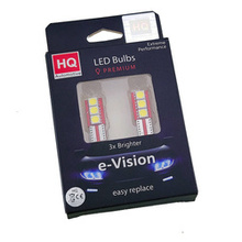 HQ Automotive 2x Car LED Bulbs 12V 3x SMD-5050 W5W T10 (501) W2.1x9.5d CanBus WHITE 2pcs