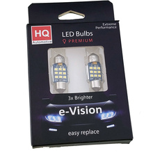 2x HQ Automotive Car LED Bulb 9xSMD-2016 12V 24V C3W 31mm CanBus WHITE 2pcs