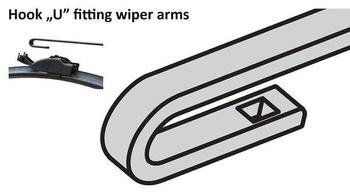 Two Front Frameless Wiper Blades HQ Aero Dynamic With Washer Jet Spray - ADJR82-821 Twin Box
