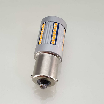 HQ Automotive Car LED Indicator Bulbs 2pcs PY21W (BAU15S) 66 SMD-2016 100% CanBus AMBER LED Car Bulbs