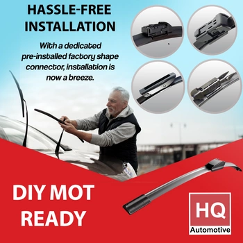 HQ Automotive Rear Wiper Blade for VW Touareg SUV (2017 and later) 15-inch with Dedicated fit connector