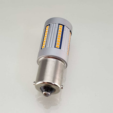 HQ Automotive Car LED Indicator Bulbs 2pcs PY21W (BAU15S) 66 SMD-2016 100% CanBus AMBER LED Car Bulbs