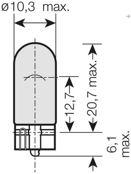W5W 12V 5W Halogen Cool Blue INTENSE Blister 2pcs Osram