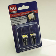 HQ Automotive Car LED Bulbs 2x 12V 4TOP SMD-5050 W5W T10 501 CanBus WHITE