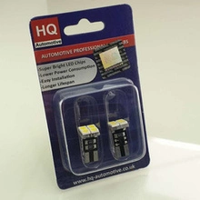 HQ Automotive Car LED Bulbs 2x 12V 4TOP SMD-5050 W5W T10 501 CanBus WHITE