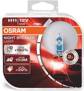 H11 12V 55W PGJ19-2 NIGHT BREAKER® LASER Next Generation +150% 2 St. OSRAM