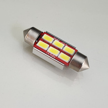 HQ Automotive 2x Car LED Bulb 12V 6x SMD-5630 C5W Festoon 36mm CanBus WHITE 