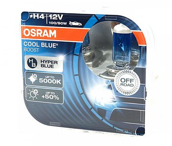 H4 12V 100/90W P43t COOL BLUE BOOST 5000K +50% 2pcs Osram