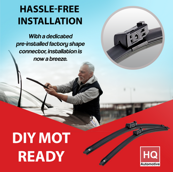 Two Front Frameless Wiper Blades HQ Aero Dynamic - ADB02-424 Twin Box