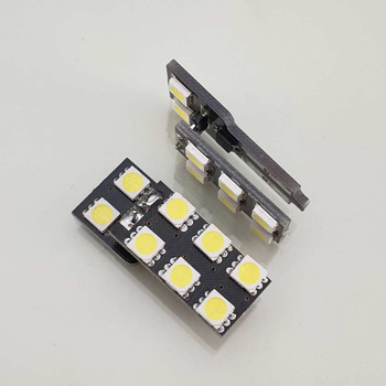 HQ Automotive Car LED Bulbs 2x 12V 1x8 SMD-5050 W5W T10 501 CanBus WHITE