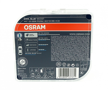 H7 12V 80W PX26d COOL Blue BOOST 5000K +50% 2pcs Osram (NO ECE)