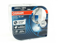 H11 12V 75W PGJ19-2 COOL BLUE BOOST 5000K +50% 2pcs Osram (NO ECE)