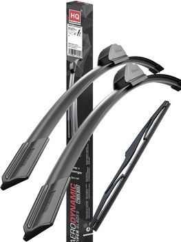 HQ Automotive Wiper Blades fit E-GO Life SUV (2018 and later) Front Rear Set OEM FIT with J-hook connector AD61-221|HQ11B