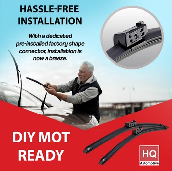 Two Front Frameless Wiper Blades HQ Aero Dynamic - ADB02-424 Twin Box