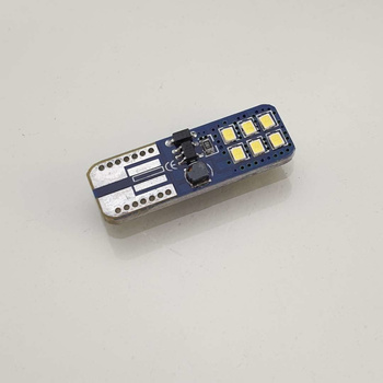 HQ Automotive 2x Car LED Bulbs 12V 24V 12x SMD-2016 W5W T10 (501) W2.1x9.5d CanBus WHITE