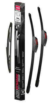 HQ Automotive Wiper Blades fit LAND ROVER Defender 4X4 (1990-2012) Front Rear Set OEM FIT with J-hook connector AD61-611|HQ13B