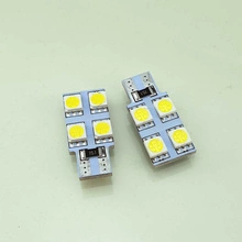 HQ Automotive Car LED Bulbs 2x 12V 1x4 SMD-5050 W5W T10 501 CanBus WHITE