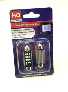 2x HQ Automotive Car LED Bulb 12V 24V 239 242 C10W 264 42mm CanBus WHITE 2pcs