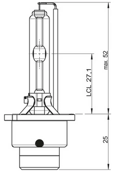 D2S 35W P32d-3 Cool Blue 6000K INTENSE 1pc. Osram