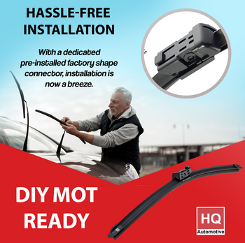 Two Front Frameless Wiper Blades HQ Aero Dynamic - AD81-424 Twin Box