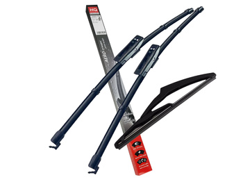 Wiper Blades for CITROEN C4 Cactus MPV (2014 and later) HQ Automotive Front Rear Set with Bayonet with jet connector