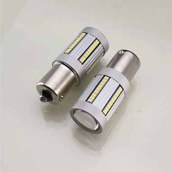 HQ Automotive Car LED Bulbs 2pcs P21W (BA15S) 66 SMD-2016 100% CanBus WHITE LED Car Bulbs