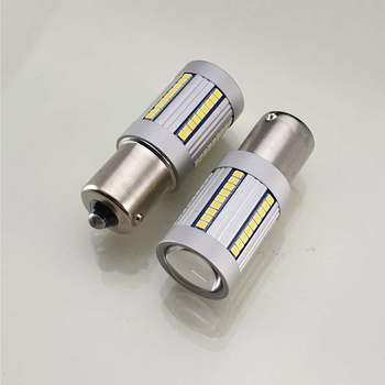 HQ Automotive Car LED Bulbs 2pcs P21W (BA15S) 66 SMD-2016 100% CanBus WHITE LED Car Bulbs