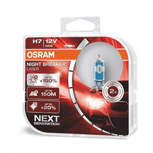H7 12V 55W PX26d NIGHT BREAKER LASER Next Generation +150% 2pcs Osram