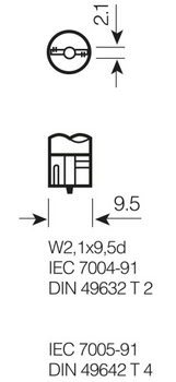 W5W 12V 5W Halogen Cool Blue INTENSE Blister 2pcs Osram