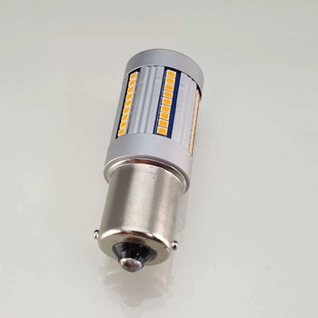 HQ Automotive Car LED Indicator Bulbs 2pcs PY21W (BAU15S) 66 SMD-2016 100% CanBus AMBER LED Car Bulbs