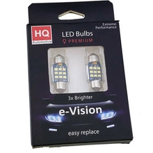 2x HQ Automotive Car LED Bulb 9xSMD-2016 12V 24V C3W 31mm CanBus WHITE 2pcs