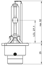 D2S 35W P32d-3 Cool Blue 6000K INTENSE 1pc. Osram