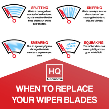 Wiper Blades for CUPRA Born Hatchback (2021 and later) HQ Automotive Front Rear Set with Top-Lock 16mm connector