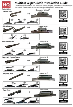 HQ AUTOMOTIVE Windscreen Wiper Blade Multifix10