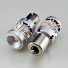 P21W BA15S SMD-3020 CanBus HQ Automotive Car LED Indicator Bulbs 2pcs AMBER