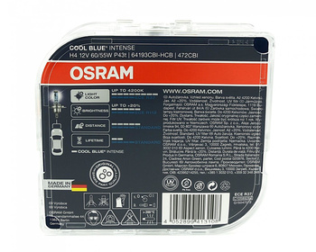 H4 12V 60/55W P43t Cool Blue INTENSE 2pcs Osram