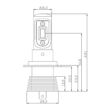 HQ Automotive H7 Headlight Conversion KIT 4500lm Lumen (2 bulbs set)