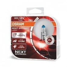 H1 12V 55W P14.5s NIGHT BREAKER LASER Next Generation +150% 2pcs Osram