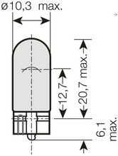 W5W 12V 5W Halogen Cool Blue INTENSE Blister 2pcs Osram