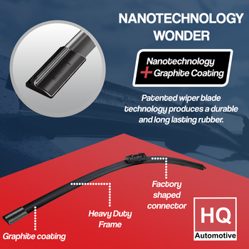 HQ Automotive Rear Wiper Blade for RENAULT Clio V Hatchback (2019 and later) 9-inch with Dedicated fit connector